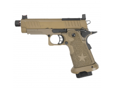 Страйкбольный пистолет (EMG) Staccato C2 2011 SOC Hand-Made Stippling Grip by Army Armament (FDE)