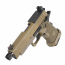 Страйкбольный пистолет (EMG) Staccato C2 2011 SOC Hand-Made Stippling Grip by Army Armament (FDE)