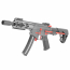 Страйкбольный пистолет-пулемет (King Arms) PDW 9mm SBR M-LOK Grey/Red - Limited Edition