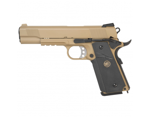 Страйкбольный пистолет (WE) COLT 1911A1 M.E.U. Rail GBB (Tan)