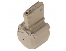 Магазин электрический (BattleAxe) SR25 PMAG D-60 1200ш бубен звуковой (TAN)