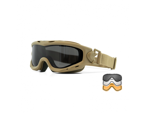 Очки противоосколочные (WILEY X) SPEAR DUAL LENS 3 линзы (TAN) SP293DLT